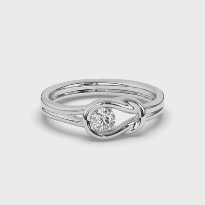 Lab-Grown Diamonds Radiant Round Solitaire Ring