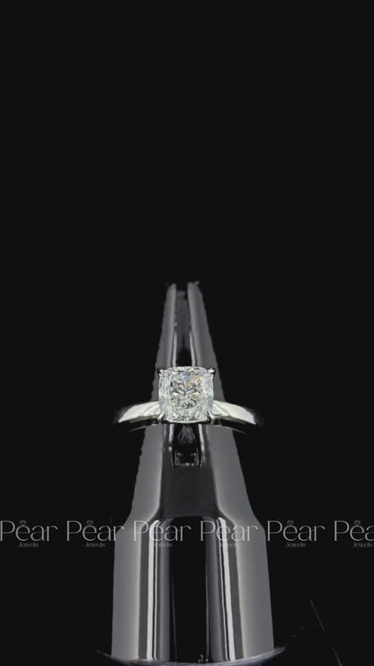 Cushion Solitaire Lab Grown Diamond Ring