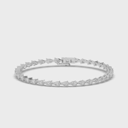 Teardrop Lab-grown Diamond Tennis Bracelet