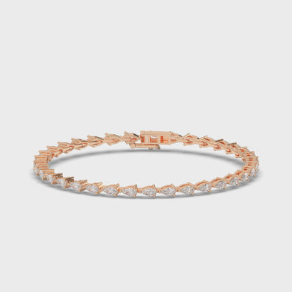 Teardrop Lab-grown Diamond Tennis Bracelet