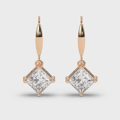 Majestic Princess Lab-Grown Diamond Dangle Earrings