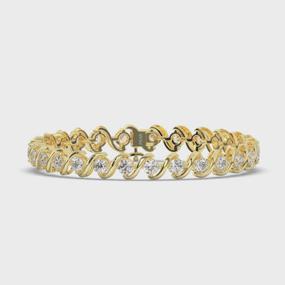 Sterling Tennis Bracelet with Lab-grown Round Diamonds