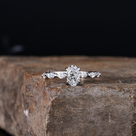 Seven-Stone Oval & Marquise Lab-Grown Diamond Ring