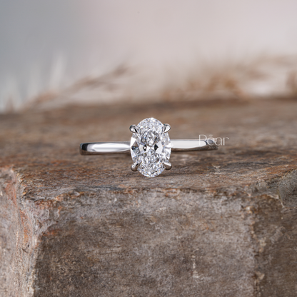 Oval Solitaire Lab Grown Diamond Ring